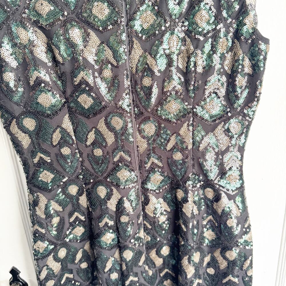 Katherine Kelly Gwen Sequin Sheath Dress Cap Sleeves Cocktail Event Sexy Size 2 - Picture 15 of 15